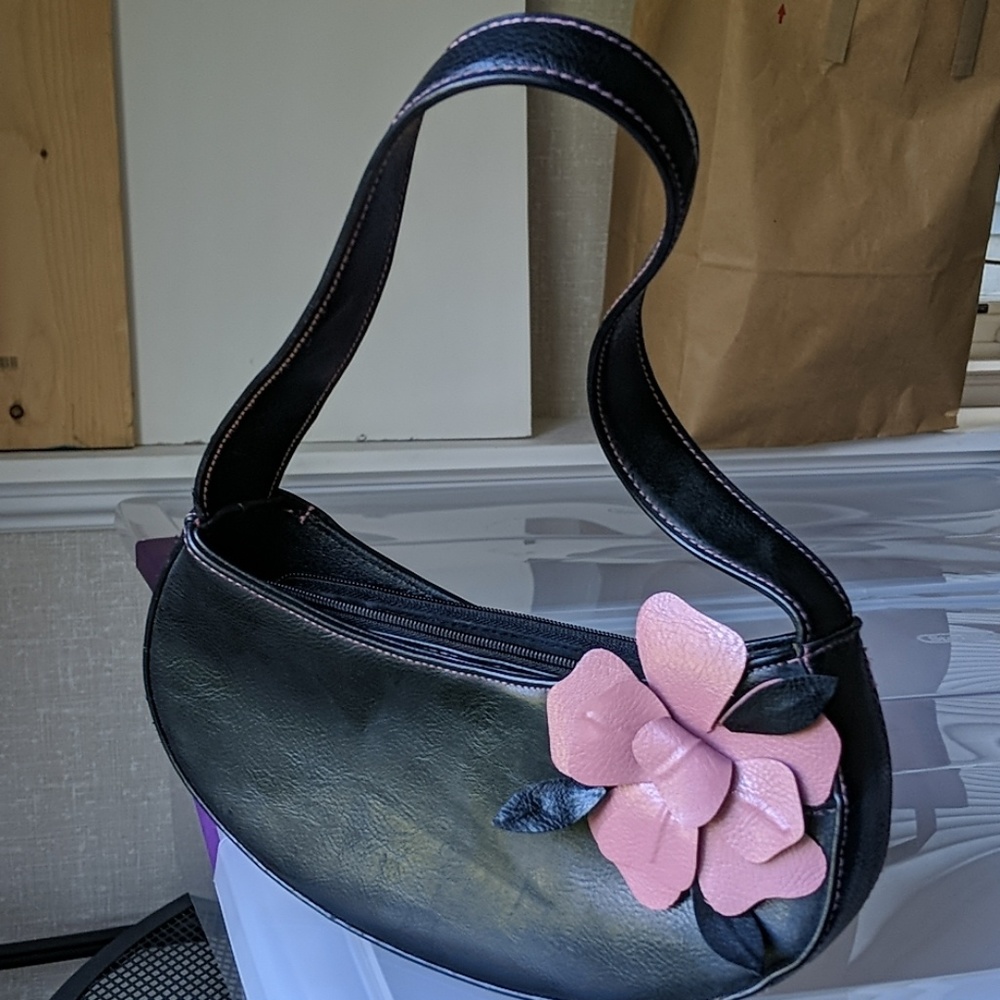 Faux leather handbag